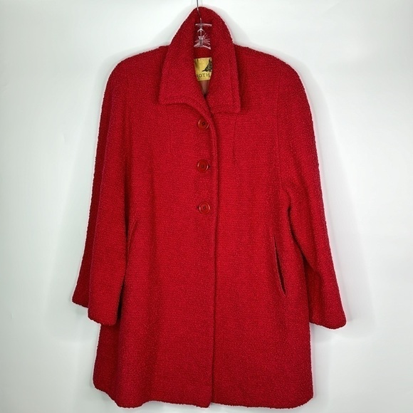 Vintage Rothmoor Pink Button Peacoat 50/60s Medium - Picture 1 of 13